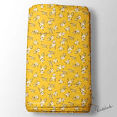 Bright Yellow Mini Bunch White Floral For Dresses